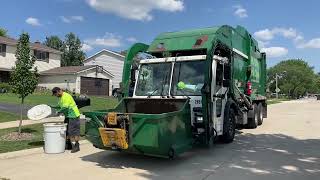 Waste Management McNeilus Front Loader Garbage Trucks [upl. by Laktasic]