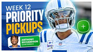 Top 7 Fantasy Football Waiver Wire Pickups for Week 12  Priority Adds 2024 [upl. by Noterb]