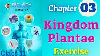 Kingdom Plantae class 11 biology chapter 3 exercise solutions [upl. by Papotto]