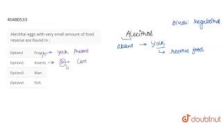 Alecithal eggs with very small amount of food reserve are found in [upl. by Leirej91]