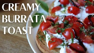 Creamy Burrata Toast A Burst of Flavor burratatoast roastedgarlictoast burratarecipe [upl. by Akehsyt832]