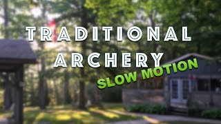 Traditional Archery  Slow Motion  Bodnik Mohawk [upl. by Assiroc855]