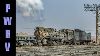 Chinese Railways  JS 282 Steam Locomotives Move Trains Around East End of Xibolizhan Sandaoling [upl. by Atinuahs196]