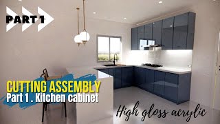 kitchen cabinet high gloss acrylic panel [upl. by Gilberto]