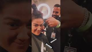 Bayley Gets a Hair Cut Before WWE Smackdown wwe smackdown bayley [upl. by Anaibib]