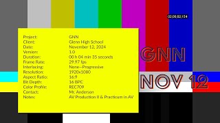 GNN Announcements Nov 12 [upl. by Haslam]