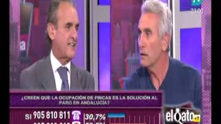 Cara a cara de Mario Conde y Cañamero sobre la ocupación de la finca Los Carrizos´ [upl. by Nadoj745]