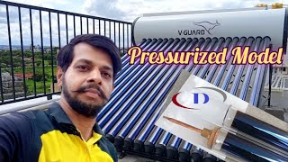 VGuard Pressurized ETC Solar Water Heater 200 LPD ETC PR [upl. by Okuy333]