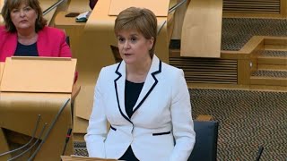 Scottish leader calls for second independence referendum by 2021 [upl. by Atirehc]