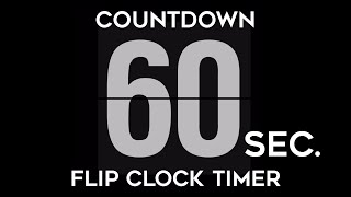 60 Seconds Central Countdown Flip Clock Timer With Alarm 4k [upl. by Aber973]