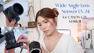 Wide Angle Lens for Canon G7X Mark II  unboxing testing while vlogging in Central London [upl. by Lenrow]