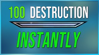 Level 100 DESTRUCTION Instantly in Skyrim [upl. by Naihs]