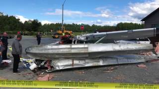 Plane Crash Anchorage Alaska Cessna 180 Forced Landing [upl. by Ellenahc989]