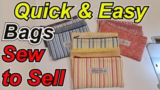 Quick Simple Easy and affordable zippered pouches to sew and sell for your next craft fair [upl. by Sateia]