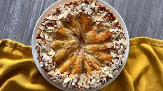 Pear and Almond Tart  Frangipane Tart  Pastry Recipe [upl. by Zetnahs]