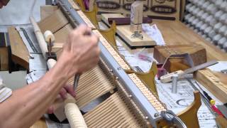 Battery cushion of piano hammer hammer voicing [upl. by Asira]