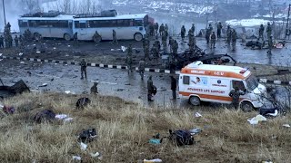 At least 40 Jawans killed in suicide attack on CRPF Convoy in JampK [upl. by Hirai618]