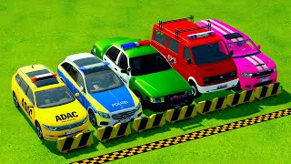 TRANSPORTING COLOR VOLKSWAGEN MERCEDES FORD DODGE AMBULANCE by COLORFUL MAN TRUCKS   FS 22 [upl. by Dnartreb]