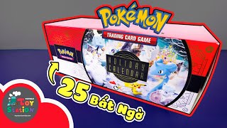 Bóc bộ lịch Advent Calendar Pokemon TCG 2022 ToyStation 726 [upl. by Eidnam]