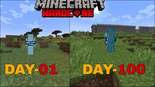 I SURVIVED 100 DAYS IN HARDCORE MINECRAFT [upl. by Enoval8]