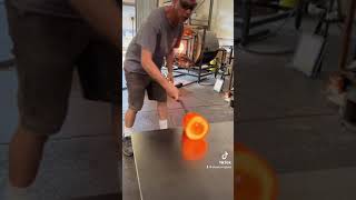 Glass Blowing Small Vase [upl. by Sipple]