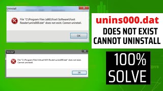 unins000dat does not exist cannot uninstall  Software that Wont Uninstall [upl. by Nnyw]