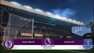 Aston Villa vs Everton  Premier League  PES 2021  PC Gameplay  4K [upl. by Annaitat7]