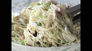 Crab Pasta Salad Recipe [upl. by Enirol]