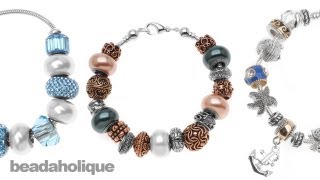 How to Make an European Style Large Hole Bead Bracelet [upl. by Aseena854]