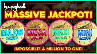 MASSIVE Million to One JACKPOT All Aboard Slots UNICORN BONUS [upl. by Tyre]