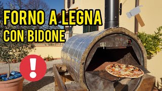 🍕FORNO A LEGNA per PIZZA🍕 CON BIDONE E PALLET Risparmio 200€ fai da te SUB Eng [upl. by Oxley]