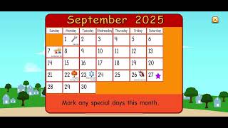 Starfall Calendar September 27 2025 [upl. by Nosiaj]