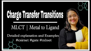 Charge Transfer Transitions MLCT Detailed explanation coordinationchemistry csirnet gate mhset [upl. by Anasxor]