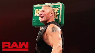 Brock Lesnar celebrates his Money in the Bank contract win Raw May 20 2019 [upl. by Alac]