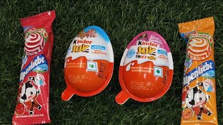 ASMR kinder Joy with alpenliebe lollipop unboxing satisfying video asmr asmrunboxing [upl. by Lavelle374]