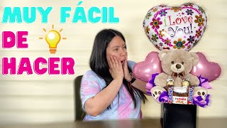 Regalo con peluche y globos  Tutorial Regalos  ParaRegalarChile  DIY Hazlo tu mismo [upl. by Bianca]