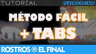 como tocar EL FINAL en guitarra ROSTROS OCULTOS ⭐️ TUTORIAL  ACORDES  SOLO  RITMO  TABS [upl. by Tillio]