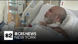 Subway worker stabbed with large knife speaks out from ICU [upl. by Nitsirt]