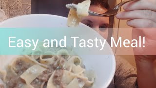 🥘Beef Stroganoff made Simple🥘 easyrecipe beefstroganoff pantrycooking frugalliving [upl. by Bonucci43]