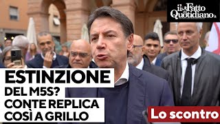 Estinzione del M5s Conte non ci sta e replica così a Beppe Grillo [upl. by Dempsey692]