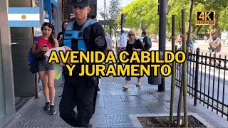 Av Cabildo y Juramento  Argentina 4K [upl. by Rases7]