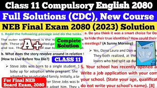 Solution of Compulsory English 2080 2023 Class 11  NEB Model Question Solution Grade 11 English [upl. by Player226]