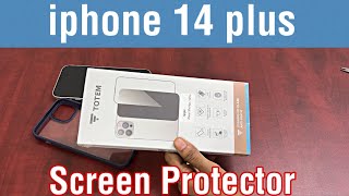 How to Install Totem Corning Hd Glass AntiStatic Screen Protector On iPhone 14 plus [upl. by Eardnoed]