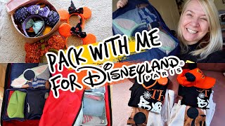 PACK WITH ME FOR DISNEYLAND PARIS Family Packing For Halloween Fun [upl. by Ennaeed]