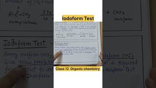 Iodoform Test Organic chemistry class12 Shorts neet jee cbseexam class12 chemistry cbse [upl. by Ginger]