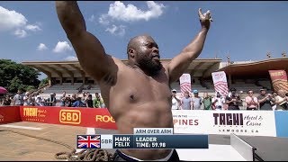 Mark Felix Delivers a Big Win  Arm Over Arm I 2018 Worlds Strongest Man [upl. by Cappello]