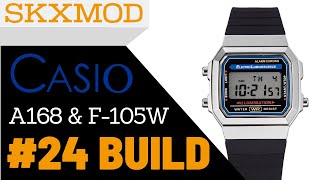 24 Casio A168 amp F105W Completed Build  Parts by SKXMOD [upl. by Munniks842]