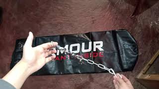 RMOUR Unfilled Black Heavy PU Punch Bag Boxing MMA Sparring Punching Training Kick Boxing Muay Thai [upl. by Annovad]