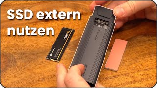 M 2 SSD´s extern nutzen einfach per USB anschließen mit bis zu 10Gbps  Axagon [upl. by Eenehs]