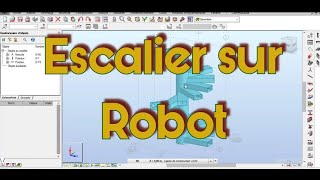 Calcul de lescalier sur Robot Structural  cas dun escalier balancé [upl. by Cesaro]